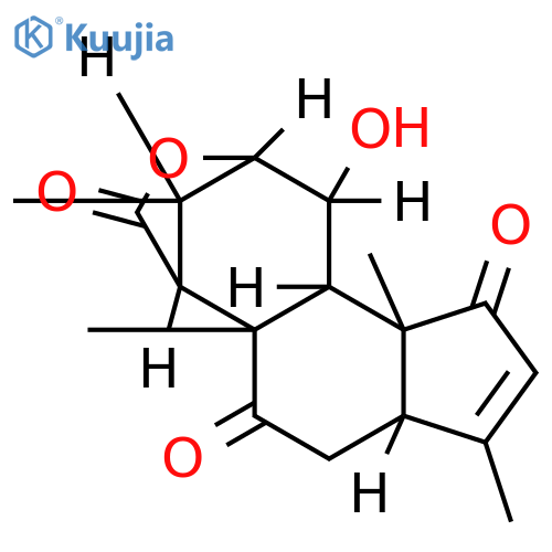 11-Hydroxy-2,6,9,15-tetramethyl-13-oxatetracyclo[10.2.1.02,10.05,9]pentadec-6-ene-3,8,14-trione structure