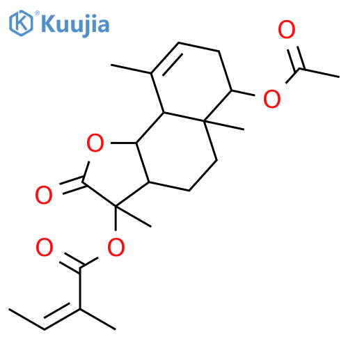 (3S,3aR,5aS,6R,9aR,9bS)-6-(acetyloxy)-3,5a,9-trimethyl-2-oxo-2,3,3a,4,5,5a,6,7,9a,9b-decahydronaphtho[1,2-b]furan-3-yl (2Z)-2-methylbut-2-enoate structure