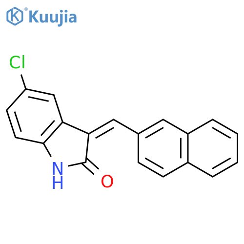 2H-INDOL-2-ONE, 5-CHLORO-1,3-DIHYDRO-3-(2-NAPHTHALENYLMETHYLENE)- structure