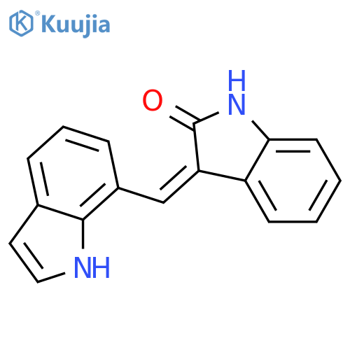 2H-INDOL-2-ONE, 1,3-DIHYDRO-3-(1H-INDOL-7-YLMETHYLENE)-, (3E)- structure