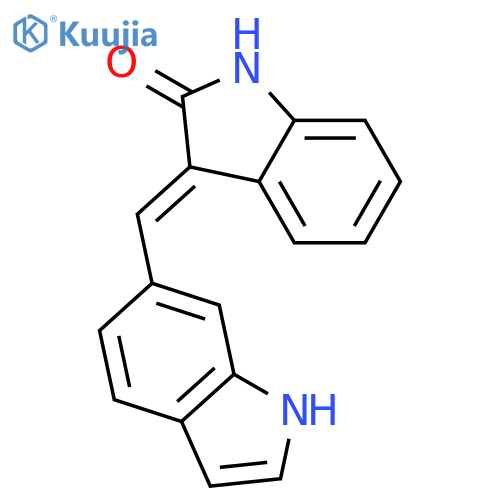 2H-INDOL-2-ONE, 1,3-DIHYDRO-3-(1H-INDOL-6-YLMETHYLENE)- structure