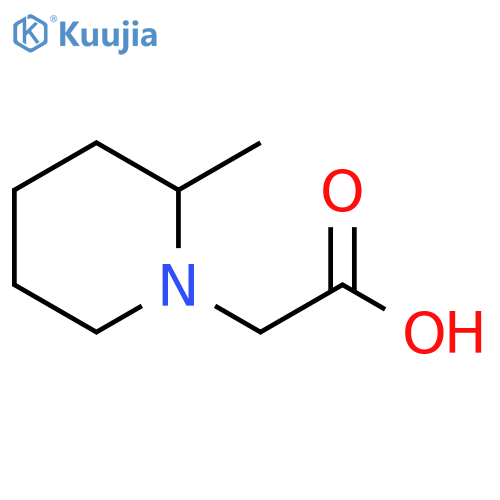 (2-Methylpiperidin-1-yl)acetic Acid structure