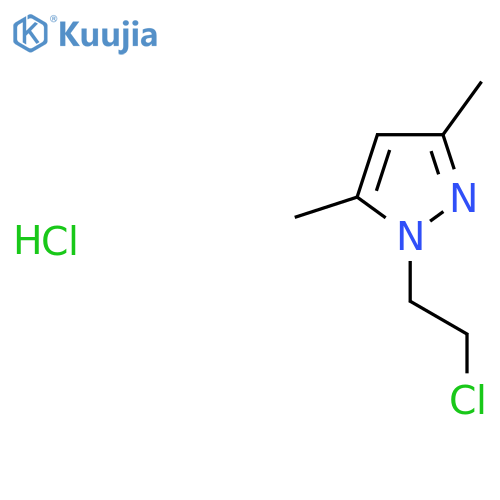 1-(2-Chloroethyl)-3,5-dimethylpyrazole;hydrochloride structure