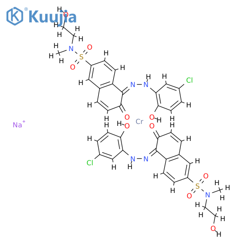 sodium bis[5-[(5-chloro-2-hydroxyphenyl)azo]-6-hydroxy-N-(2-hydroxyethyl)-N-methylnaphthalene-2-sulphonamidato(2-)]chromate(1-) structure