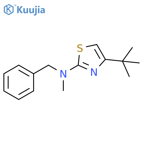 2-Thiazolamine, 4-(1,1-dimethylethyl)-N-methyl-N-(phenylmethyl)- structure