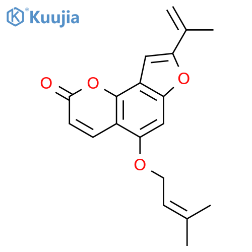 2H-Furo[2,3-h]-1-benzopyran-2-one,5-[(3-methyl-2-butenyl)oxy]-8-(1-methylethenyl)- structure