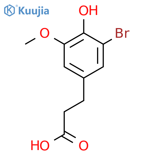 3-(3-bromo-4-hydroxy-5-methoxyphenyl)propanoic acid structure
