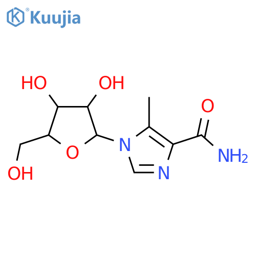 5-methyl-1-pentofuranosyl-1H-imidazole-4-carboxamide structure