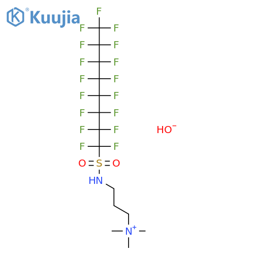 1-Propanaminium,3-[[(1,1,2,2,3,3,4,4,5,5,6,6,7,7,8,8,8-heptadecafluorooctyl)sulfonyl]amino]-N,N,N-trimethyl-,hydroxide (1:1) structure