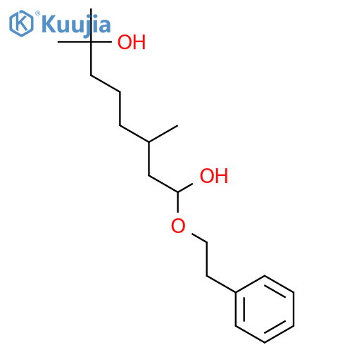 3,7-dimethyl-1-(2-phenylethoxy)octane-1,7-diol structure
