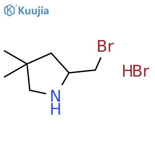 PYRROLIDINE, 2-(BROMOMETHYL)-4,4-DIMETHYL-, HYDROBROMIDE structure