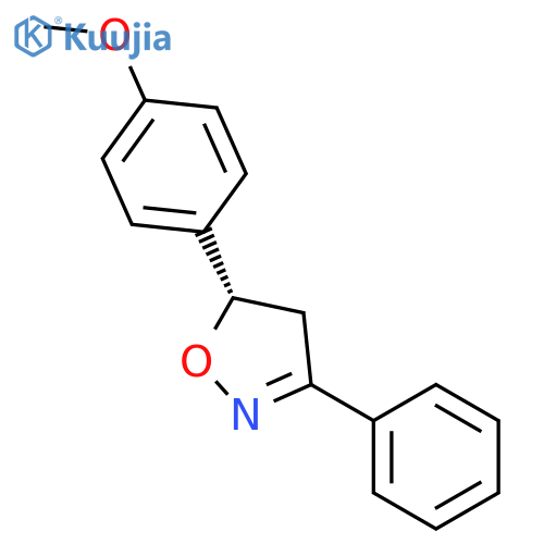 ISOXAZOLE, 4,5-DIHYDRO-5-(4-METHOXYPHENYL)-3-PHENYL-, (5S)- structure