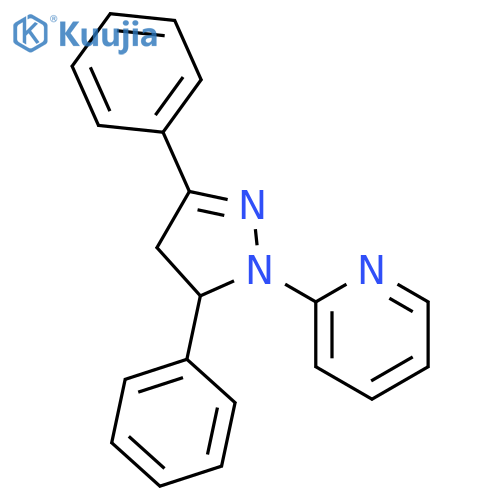 Pyridine, 2-(4,5-dihydro-3,5-diphenyl-1H-pyrazol-1-yl)-, (-)- structure