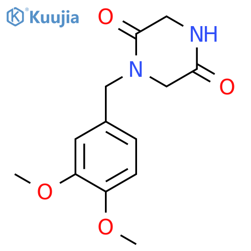 2,5-Piperazinedione, 1-[(3,4-dimethoxyphenyl)methyl]- structure