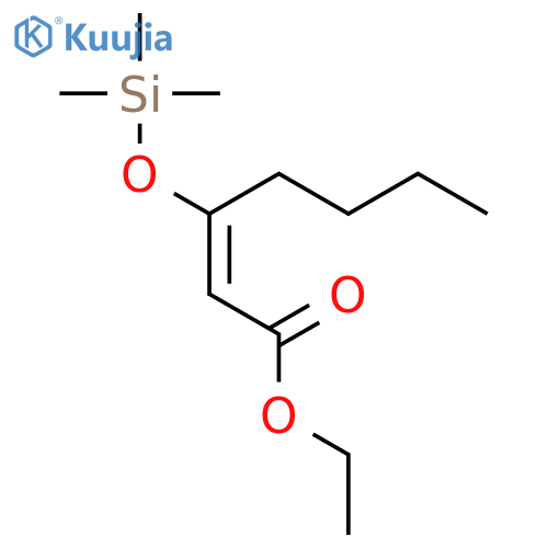 2-HEPTENOIC ACID, 3-[(TRIMETHYLSILYL)OXY]-, ETHYL ESTER structure