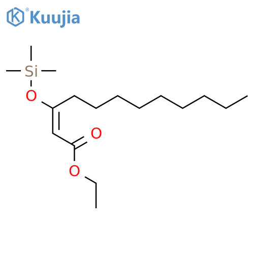 2-DODECENOIC ACID, 3-[(TRIMETHYLSILYL)OXY]-, ETHYL ESTER structure