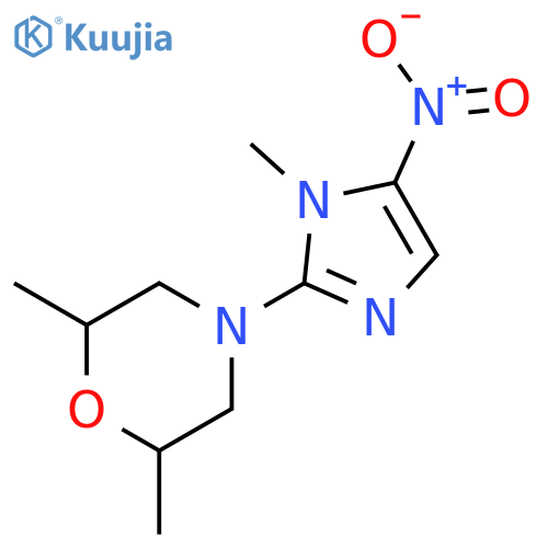 MORPHOLINE, 2,6-DIMETHYL-4-(1-METHYL-5-NITRO-1H-IMIDAZOL-2-YL)- structure