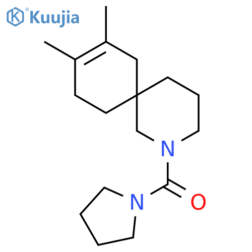 2-Azaspiro[5.5]undec-8-ene, 8,9-dimethyl-2-(1-pyrrolidinylcarbonyl)- structure