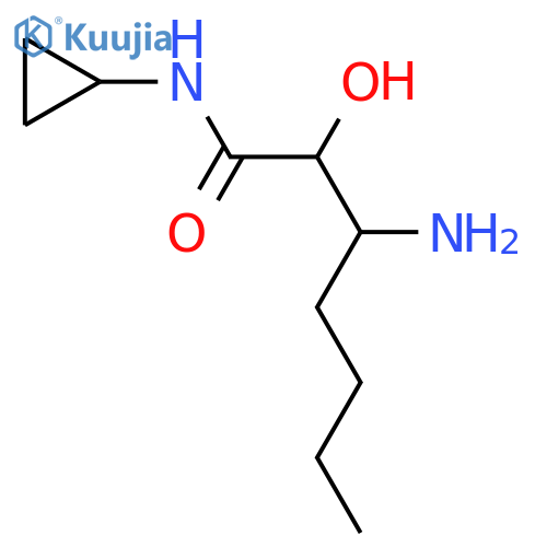 3-amino-N-cyclopropyl-2-hydroxyheptanamide structure