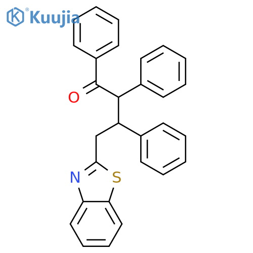 1-Butanone, 4-(2-benzothiazolyl)-1,2,3-triphenyl- structure