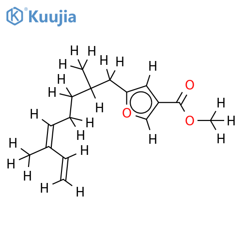 7,8-Dihydro,Me ester-(3Z,7E)-5-(2,6-Dimethyl-1,5,7-octatrienyl)-3-furancarboxylic acid structure