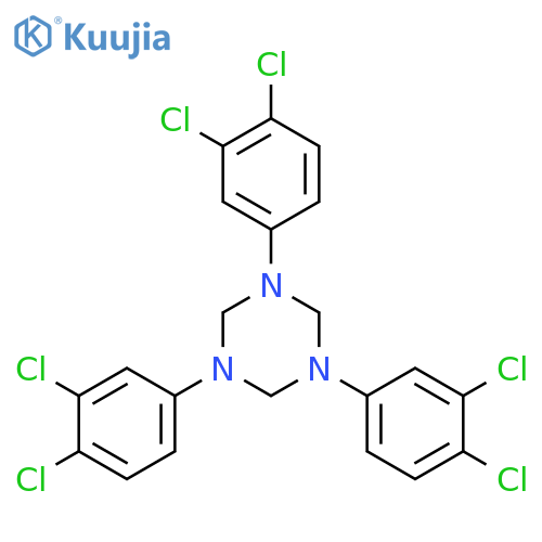 1,3,5-TRIAZINE, 1,3,5-TRIS(3,4-DICHLOROPHENYL)HEXAHYDRO- structure