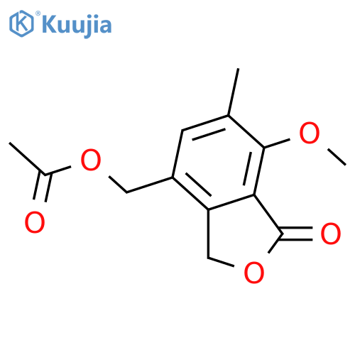 4-(Hydroxymethyl)-7-methoxy-6-methyl-1(3H)-isobenzofuranone; 1'-Ac structure