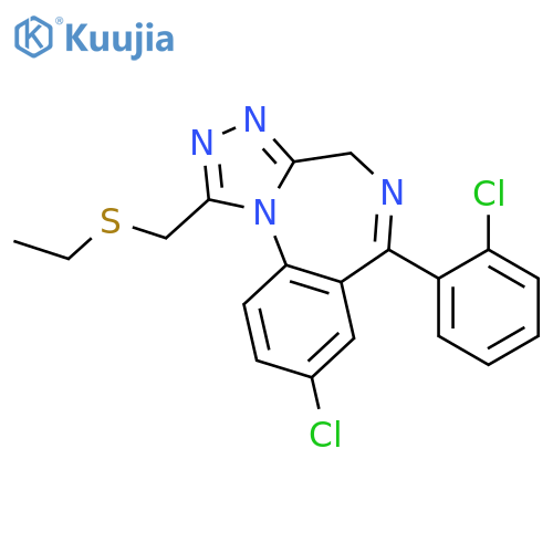 4H-[1,2,4]Triazolo[4,3-a][1,4]benzodiazepine,8-chloro-6-(2-chlorophenyl)-1-[(ethylthio)methyl]- structure