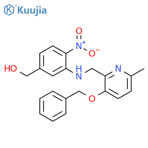 Benzenemethanol,3-[[[6-methyl-3-(phenylmethoxy)-2-pyridinyl]methyl]amino]-4-nitro- structure