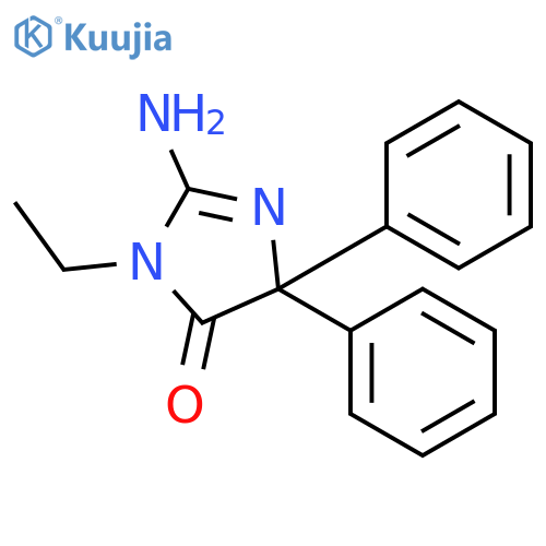 4H-Imidazol-4-one, 2-amino-3-ethyl-3,5-dihydro-5,5-diphenyl- structure
