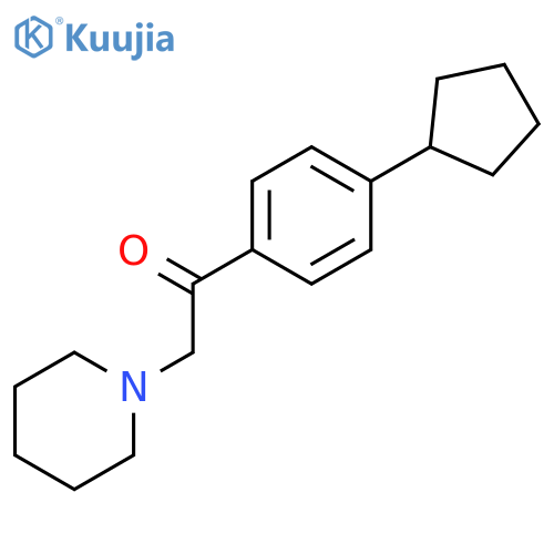 Ethanone, 1-(4-cyclopentylphenyl)-2-(1-piperidinyl)- structure