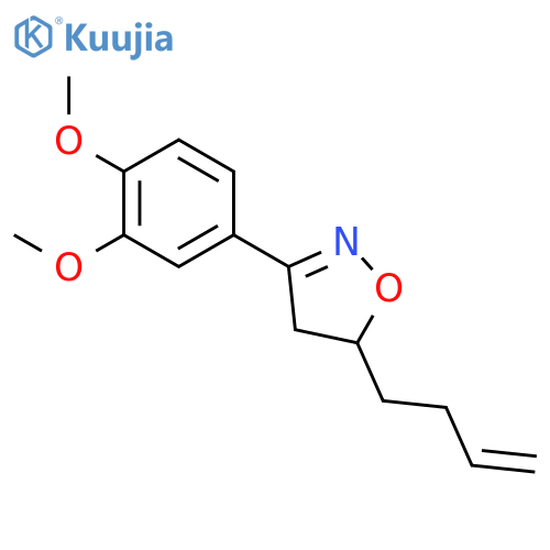 Isoxazole, 5-(3-butenyl)-3-(3,4-dimethoxyphenyl)-4,5-dihydro- structure