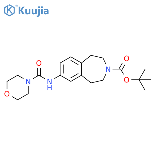 3H-3-Benzazepine-3-carboxylic acid,1,2,4,5-tetrahydro-7-[(4-morpholinylcarbonyl)amino]-, 1,1-dimethylethylester structure