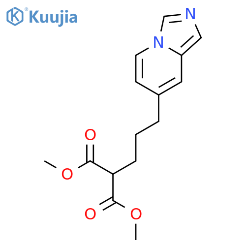 Propanedioic acid, (3-imidazo[1,5-a]pyridin-7-ylpropyl)-, dimethyl ester structure