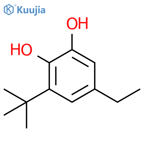 3-tert-butyl-5-ethylbenzene-1,2-diol structure