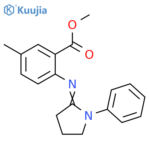 Methyl 5-Methyl-2-(1-phenylpyrrolidene)aminobenzoate structure