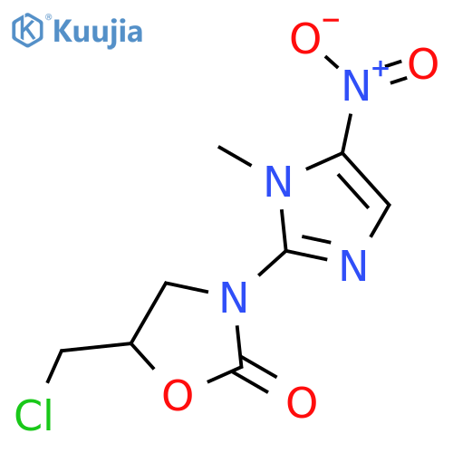 2-Oxazolidinone, 5-(chloromethyl)-3-(1-methyl-5-nitro-1H-imidazol-2-yl)- structure