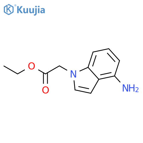 1H-INDOLE-1-ACETIC ACID, 4-AMINO-, ETHYL ESTER structure