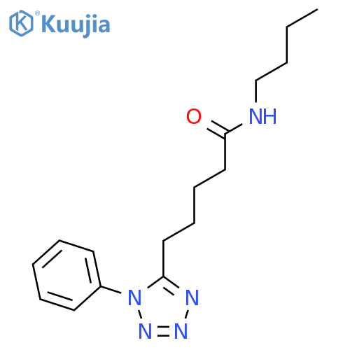 1H-Tetrazole-5-pentanamide, N-butyl-1-phenyl- structure