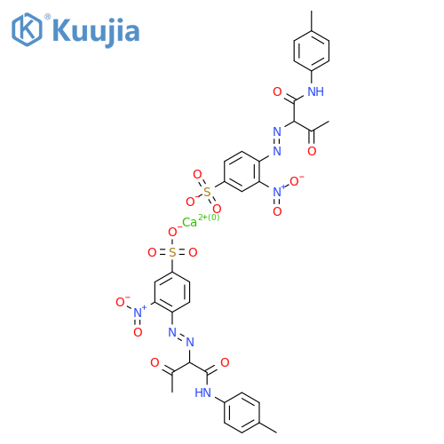 Calcium bis[4-[[1-[[(4-methylphenyl)amino]carbonyl]-2-oxopropyl]azo]-3-nitrobenzenesulphonate] structure