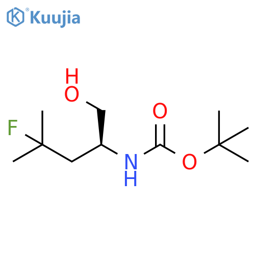 (S)-tert-butyl (4-fluoro-1-hydroxy-4-methylpentan-2-yl)carbamate structure
