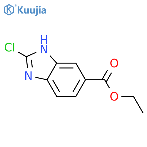 Ethyl 2-chloro-1H-benzodimidazole-6-carboxylate structure