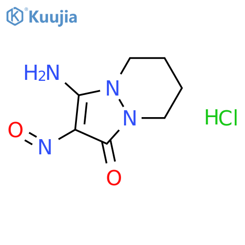 3-amino-2-nitroso-1H,5H,6H,7H,8H-pyrazolo1,2-apyridazin-1-one structure