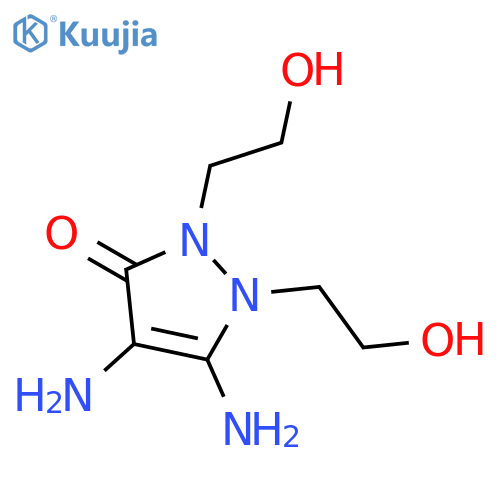 3H-Pyrazol-3-one, 4,5-diamino-1,2-dihydro-1,2-bis(2-hydroxyethyl)- structure
