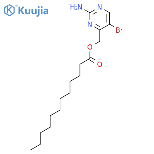 Dodecanoic acid, (2-amino-5-bromo-4-pyrimidinyl)methyl ester structure