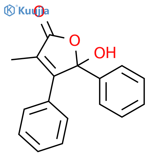 2(5H)-Furanone, 5-hydroxy-3-methyl-4,5-diphenyl- structure