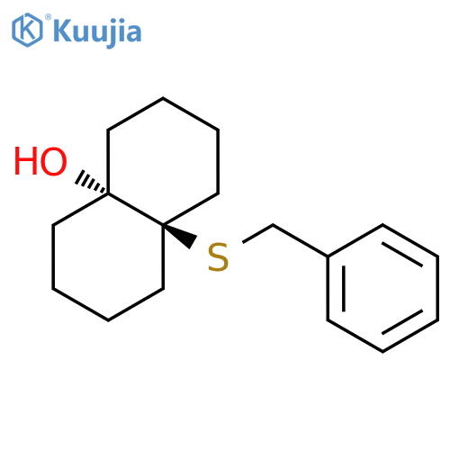 4a(2H)-Naphthalenol, octahydro-8a-[(phenylmethyl)thio]-, trans- structure
