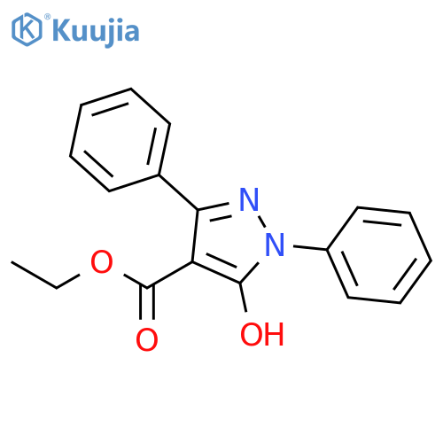 1H-Pyrazole-4-carboxylic acid, 5-hydroxy-1,3-diphenyl-, ethyl ester structure