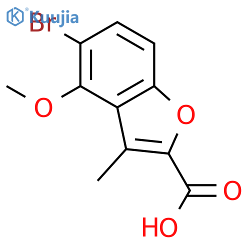 2-Benzofurancarboxylic acid, 5-bromo-4-methoxy-3-methyl- structure