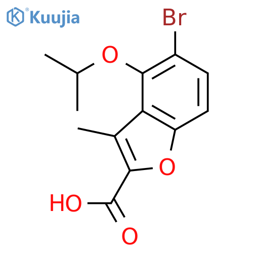 5-bromo-4-isopropoxy-3-methyl-benzofuran-2-carboxylic acid structure